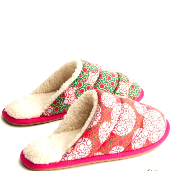 Vera Bradley Disney Shoes - Vera Bradley Disney Floral Pink and Green Women's Slippers